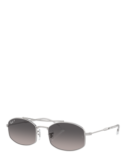 Ray-Ban RB3719 Unisex Gradient Sunglasses, Silver, Silver