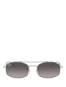Ray-Ban RB3719 Unisex Gradient Sunglasses, Silver - view 2, Silver