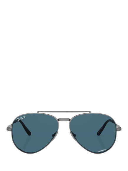 Ray-Ban RB8225 Unisex Aviator II Titanium Polarised Sunglasses, Gunmetal - view 2, Gunmetal