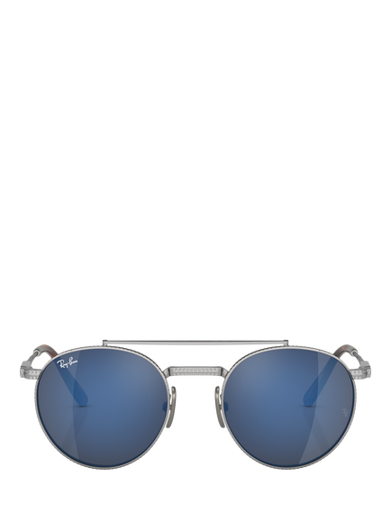 Ray-Ban RB8237 Unisex Round II Titanium Sunglasses, Silver - view 2, Silver