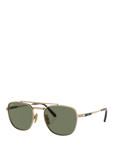 Ray-Ban RB8258 Unisex Frank II Titanium Sunglasses, Arista Gold, Arista Gold