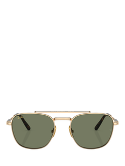 Ray-Ban RB8258 Unisex Frank II Titanium Sunglasses, Arista Gold - view 2, Arista Gold