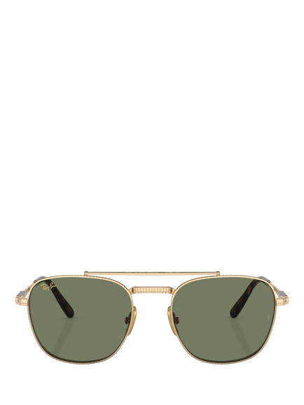 Ray-Ban RB8258 Unisex Frank II Titanium Sunglasses, Arista Gold - view 2, Arista Gold