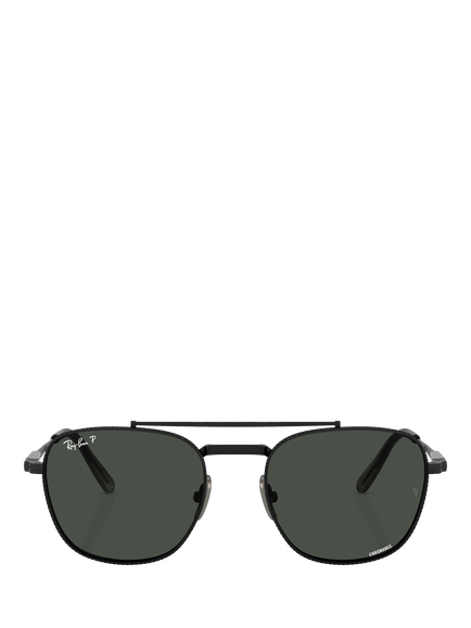 Ray-Ban RB8258 Unisex Polarised Square Sunglasses, Black - view 2, Black