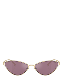 Tiffany & Co TF3095 Women's Cat's Eye Sunglasses, Pale Gold/Pink - view 2, Pale Gold/Pink