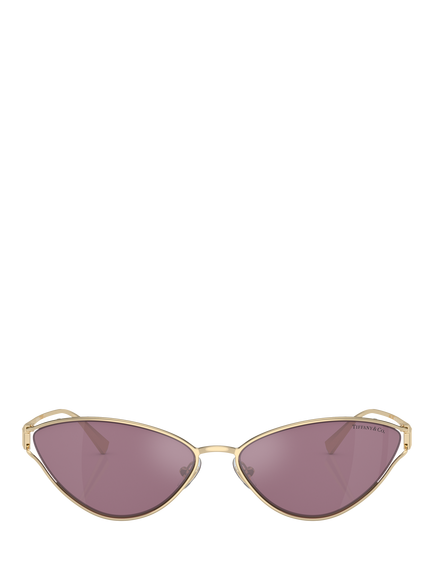 Tiffany & Co TF3095 Women's Cat's Eye Sunglasses, Pale Gold/Pink - view 2, Pale Gold/Pink