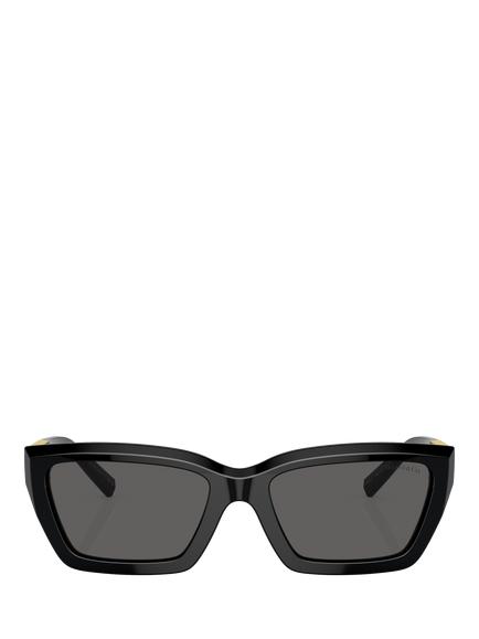 Tiffany & Co TF4213 Women's Rectangular Sunglasses - view 2, Black/Grey