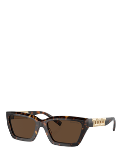 Tiffany & Co TF4213 Women's Rectangular Sunglasses, Havana/Brown