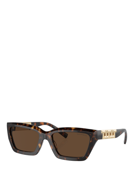 Tiffany & Co TF4213 Women's Rectangular Sunglasses, Havana/Brown