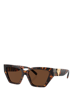 Tiffany & Co TF4218 Women's Cat's Eye Sunglasses, Havana/Brown, Havana/Brown