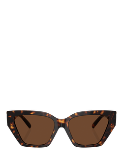 Tiffany & Co TF4218 Women's Cat's Eye Sunglasses, Havana/Brown - view 2, Havana/Brown
