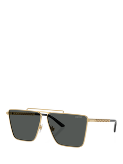 Versace VE2266 Men's Square Sunglasses, Gold, Gold