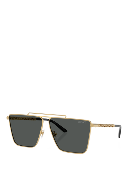 Versace VE2266 Men's Square Sunglasses, Gold, Gold
