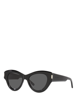 Yves Saint Laurent YS000350 Women's Cat Eye Sunglasses, Black, Black