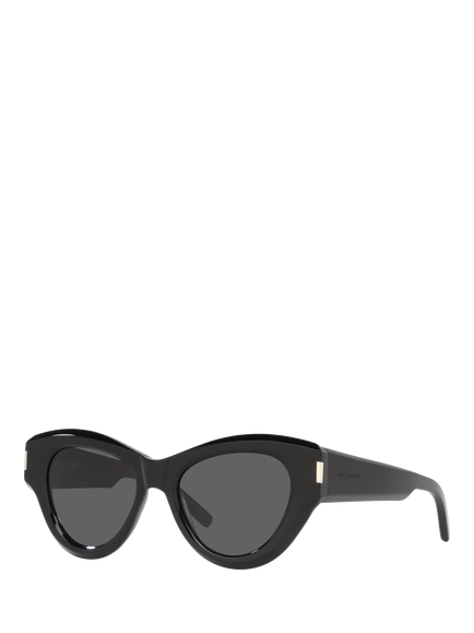 Yves Saint Laurent YS000350 Women's Cat Eye Sunglasses, Black, Black