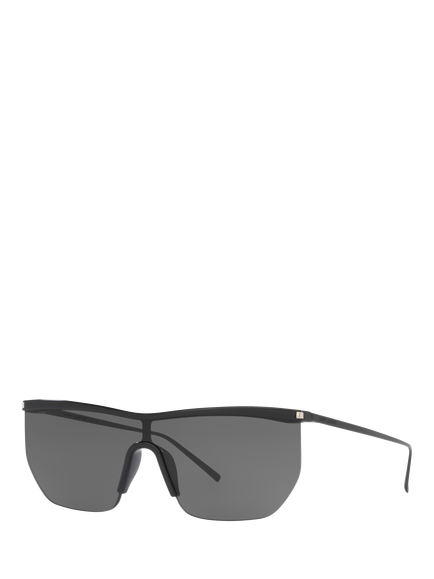 Yves Saint Laurent YS000366 Women's Irregular Sunglasses, Black/Grey, Black/Grey