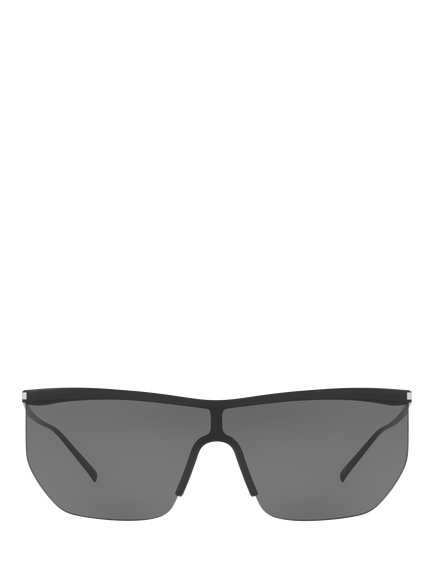 Yves Saint Laurent YS000366 Women's Irregular Sunglasses, Black/Grey - view 2, Black/Grey