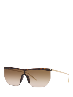 Yves Saint Laurent YS000366 Women's Irregular Gradient Sunglasses, Brown, Brown