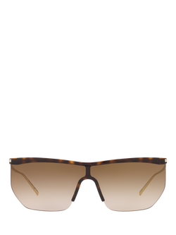 Yves Saint Laurent YS000366 Women's Irregular Gradient Sunglasses, Brown - view 2, Brown