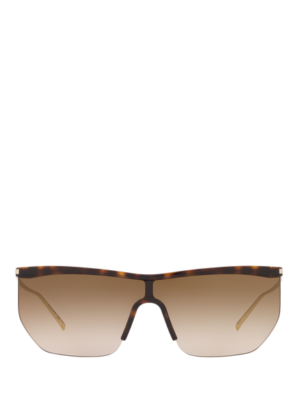 Yves Saint Laurent YS000366 Women's Irregular Gradient Sunglasses, Brown - view 2, Brown