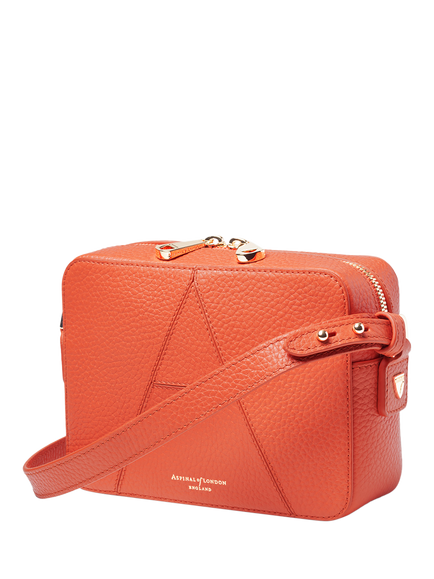 Aspinal of London Leather Camera Crossbody Bag, Coral - view 2, Coral