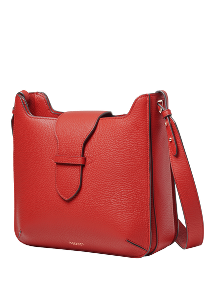 Aspinal of London Ella Leather Hobo Bag - view 2, Cardinal Red