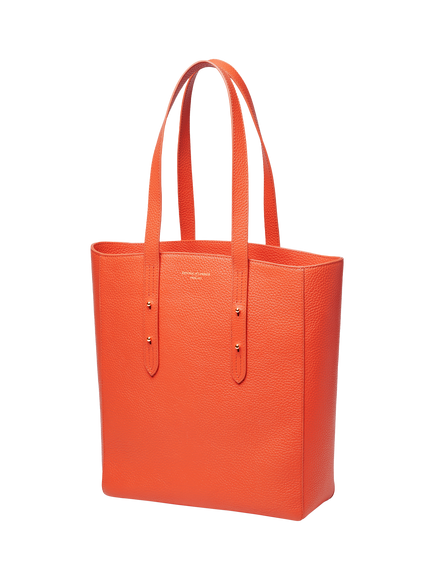 Aspinal of London Essential Leather Tote Bag - view 2, Coral