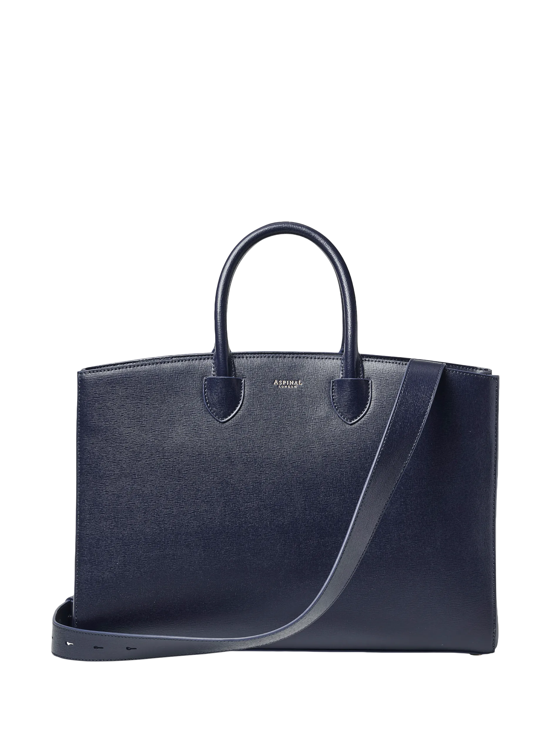Aspinal of London Madison Leather Tote Bag, Navy