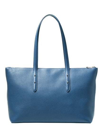 Aspinal of London Zipped Regent Leather Tote Bag - view 2, Topaz