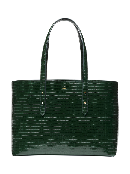 Aspinal of London Regent Leather Tote Bag, Evergreen, Evergreen