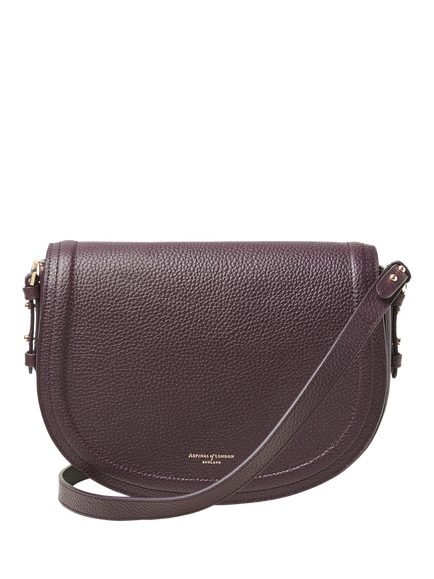 Aspinal of London Stella Satchel Crossbody Bag, Fig