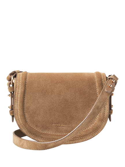 Aspinal of London Small Stella Satchel Crossbody Bag, Camel