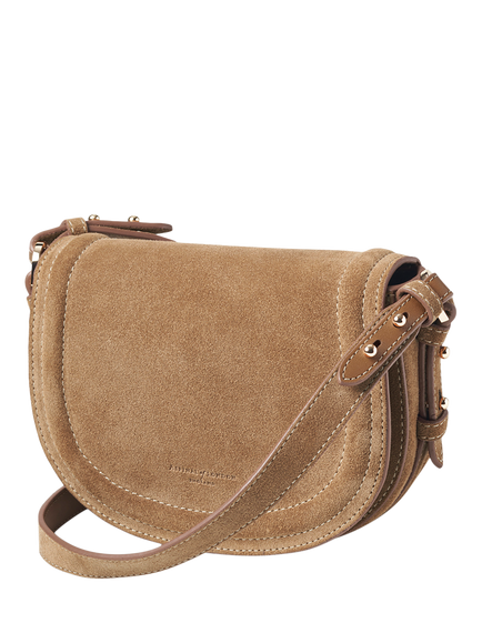Aspinal of London Small Stella Satchel Crossbody Bag - view 2, Camel