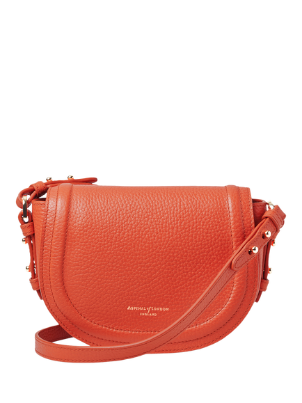 Aspinal of London Small Stella Satchel Crossbody Bag, Coral