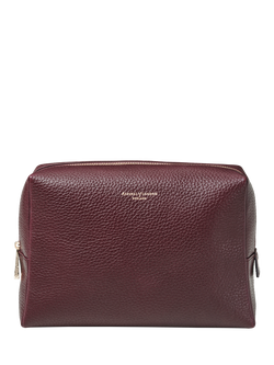 Aspinal of London Leather Toiletry Bag, Burgundy, Burgundy