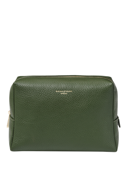 Aspinal of London Leather Toiletry Bag, Racing Green, Racing Green