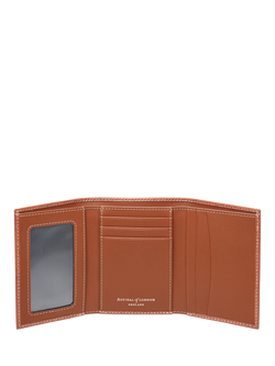 Aspinal of London Trifold Leather Wallet, Chestnut