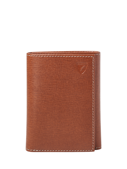 Aspinal of London Trifold Leather Wallet - view 2, Chestnut