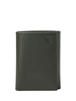 Aspinal of London Trifold Leather Wallet - view 2, Forest Green