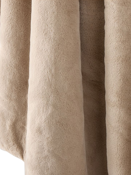 West Elm Faux Fur Plush Throw - view 2, Clay