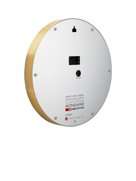 Mondaine Official Swiss Railways Wall Clock, Gold, 25cm - view 2, Gold
