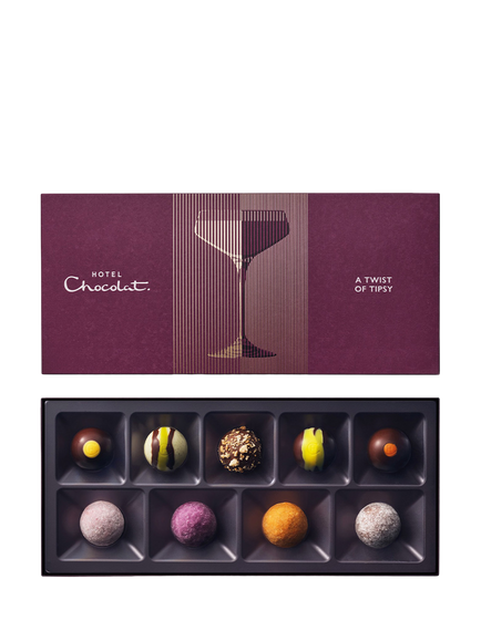 Hotel Chocolat A Twist of Tipsy Chocolate Box 9-Piece, 115g, Multi