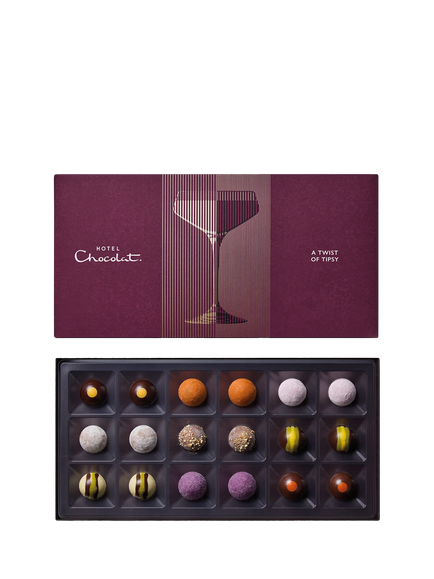 Hotel Chocolat A Twist of Tipsy Chocolate Box 18-Piece, 220g, Multi
