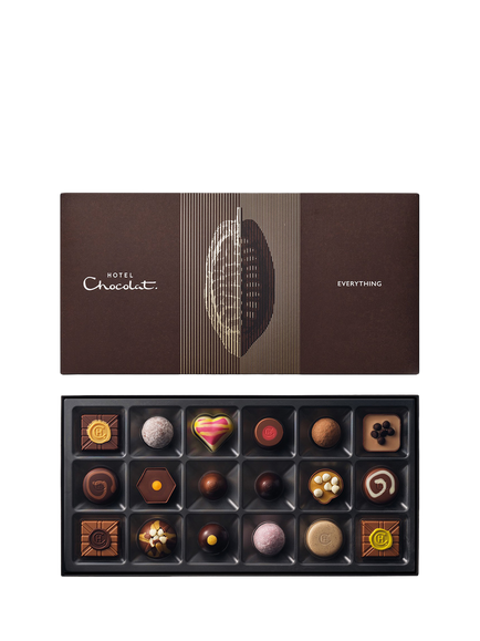 Hotel Chocolat Everything Chocolate Box 18-Piece, 210g, Multi