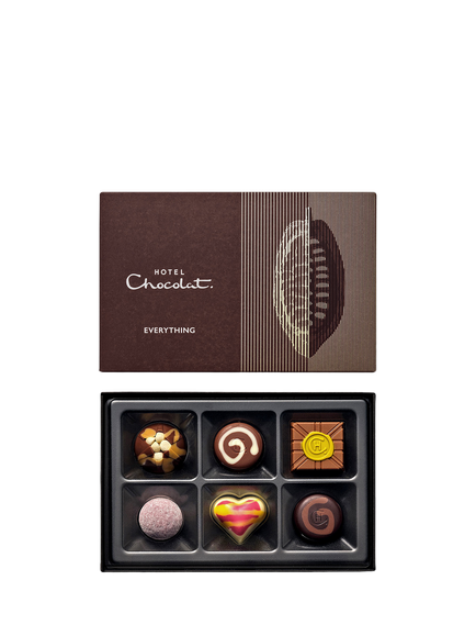 Hotel Chocolat Everything Chocolate Box 6-Piece, 71g, Multi