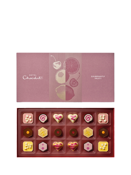 Hotel Chocolat Exuberantly Fruity Chocolate Box18-Piece, 230g, Multi