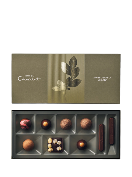 Hotel Chocolat Unbelievably Vegan Chocolate Box, 9 Piece, 87g, Multi