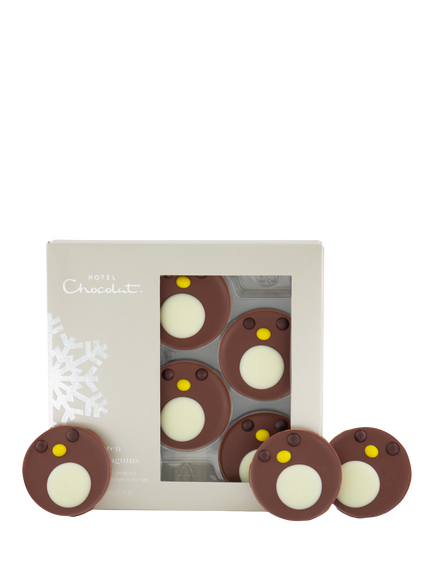 Hotel Chocolat A Dozen Portly Penguins, 110g, Multi