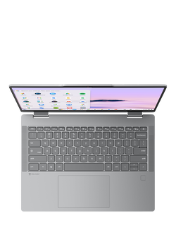 Lenovo Chromebook Plus 83LN000LUK Convertible Laptop, Intel Core 3 Processor, 8GB, 256GB, 14” WUXGA Touchscreen, Luna Grey - view 2, Luna Grey