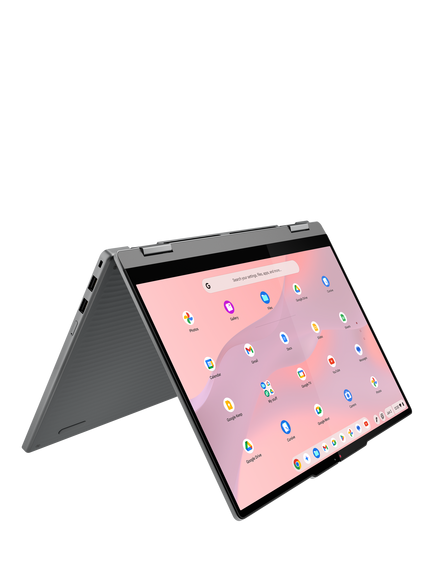 Lenovo Chromebook Plus 83LN000LUK Convertible Laptop, Intel Core 3 Processor, 8GB, 256GB, 14” WUXGA Touchscreen, Luna Grey - view 2, Luna Grey
